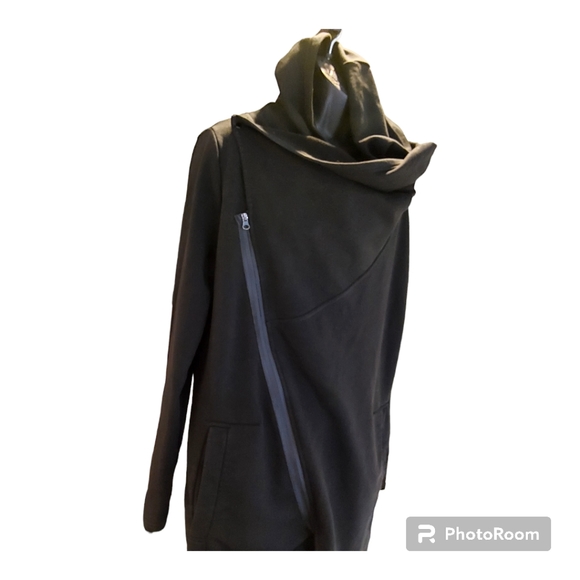 BatNorton Men Assymetric Hoodie Void Black Jacket Snap Button Punk Morph Sz L - Picture 4 of 12